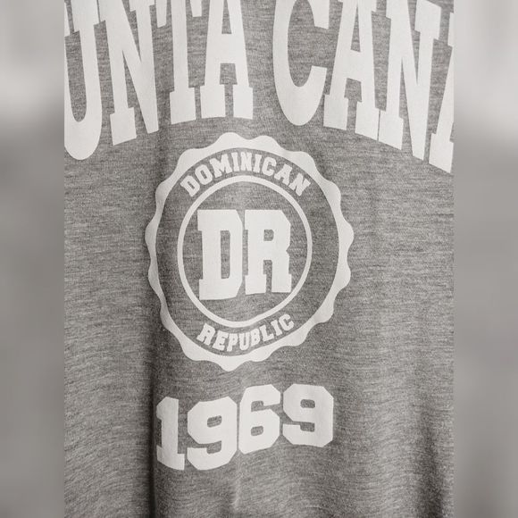 Punta Cana Dominica Republic Gray V Neck T Shirt - Picture 5 of 6